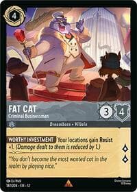 Fat Cat - Criminal Businessman - Wilds Unknown - Disney Lorcana card