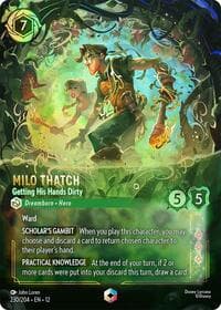 Milo Thatch - Getting His Hands Dirty (Enchanted) - Wilds Unknown - Disney Lorcana card