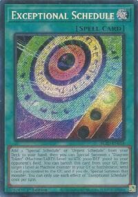 Exceptional Schedule - Blazing Dominion - YuGiOh card