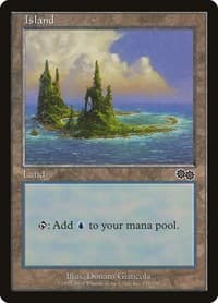 Island (338) - Urza's Saga - Magic: The Gathering card