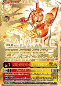 ShineGreymon: Burst Mode // Final Shining Burst (Rare Pull) - Dual Revolution - Digimon Card Game card