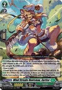 Wind Streaks Huntsman, Gartise - DZ-BT13: Parallactic Clash - Cardfight Vanguard card