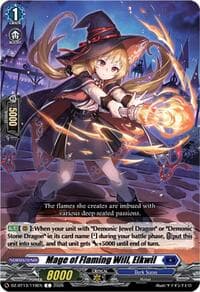 Mage of Flaming Will, Elkwil - DZ-BT13: Parallactic Clash - Cardfight Vanguard card