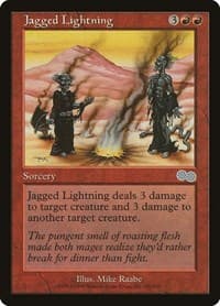 Jagged Lightning - Urza's Saga - Magic: The Gathering card
