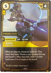 Ashe, Focused - Riftbound Organized Play Promotional Cards - Riftbound: League of Legends Trading Card Game card