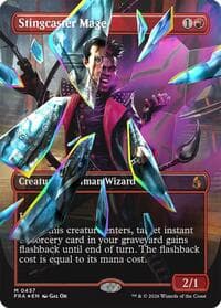 Stingcaster Mage (Borderless) (Facet Foil) (0457) - Reality Fracture - Magic: The Gathering card