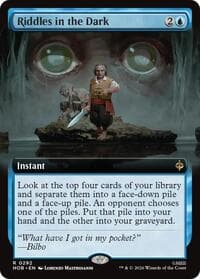 Riddles in the Dark (Extended Art) - The Hobbit - Magic: The Gathering card