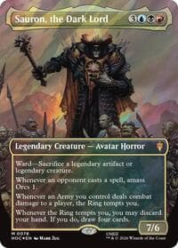 Sauron, the Dark Lord (Borderless) (Surge Foil) - The Hobbit: Eternal-Legal - Magic: The Gathering card