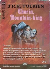 Thorin, Mountain-king (Borderless) (Surge Foil) - The Hobbit - Magic: The Gathering card