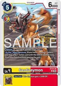 GeoGreymon (Welcome Tamers Pack Vol.2) - Starter Deck 24: Data Squad Release Event Cards - Digimon Card Game card