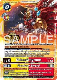 ShineGreymon // GeoGrey Sword (Welcome Tamers Pack Vol.2) - Starter Deck 24: Data Squad Release Event Cards - Digimon Card Game card