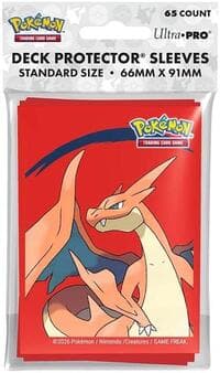 Pokemon Mega Charizard Y Standard Deck Protector (65-Pack) - Ultra Pro Card Sleeves - Card Sleeves card