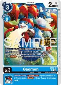 Gaomon (Welcome Tamers Pack Vol.2) - Starter Deck 24: Data Squad Release Event Cards - Digimon Card Game card