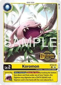 Koromon (Welcome Tamers Pack Vol.2) - Starter Deck 24: Data Squad Release Event Cards - Digimon Card Game card
