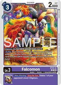 Falcomon (Welcome Tamers Pack Vol.2) - Starter Deck 24: Data Squad Release Event Cards - Digimon Card Game card