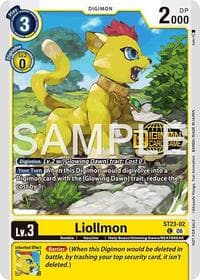 Liollmon (Welcome Tamers Pack Vol.2) - Starter Deck 23: Beatbreak Release Event Cards - Digimon Card Game card
