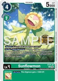 Sunflowmon (Welcome Tamers Pack Vol.2) - Starter Deck 24: Data Squad Release Event Cards - Digimon Card Game card