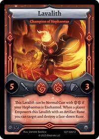Lavalith - Champion of Hephaestus - Divine Champions: Sunstrike Starter Decks - Elestrals card