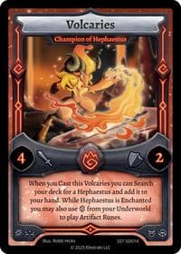 Volcaries - Champion of Hephaestus - Divine Champions: Sunstrike Starter Decks - Elestrals card