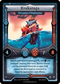 Krakatuga - Champion of Hephaestus - Divine Champions: Sunstrike Starter Decks - Elestrals card