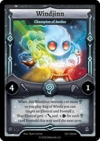 Windjinn - Champion of Aeolus - Divine Champions: Sunstrike Starter Decks - Elestrals card