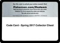 Code Card - Spring 2017 Collector Chest - SM Base Set - Pokemon card