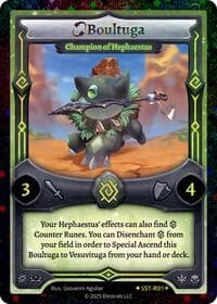 Boultuga - Champion of Hephaestus (SST-R01) - Divine Champions: Sunstrike - Elestrals card