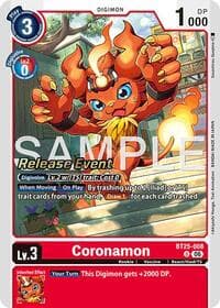 Coronamon - Dual Revolution Release Event Cards - Digimon Card Game card