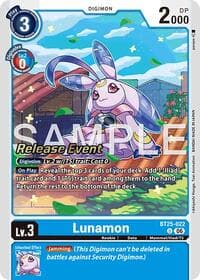 Lunamon - Dual Revolution Release Event Cards - Digimon Card Game card