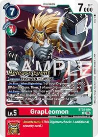 GrapLeomon - Dual Revolution Release Event Cards - Digimon Card Game card