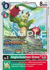 Aegiochusmon: Green - Dual Revolution Release Event Cards - Digimon Card Game card