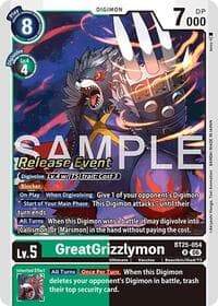 GreatGrizzlymon - Dual Revolution Release Event Cards - Digimon Card Game card