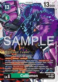 Callismon - Dual Revolution Release Event Cards - Digimon Card Game card
