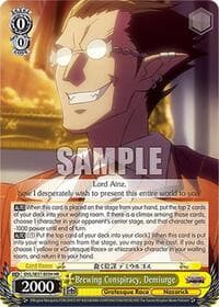 Brewing Conspiracy, Demiurge (HR) - Nazarick: Tomb of the Undead Vol.3 Extra Booster - Weiss Schwarz card