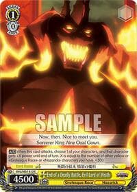 End of a Deadly Battle, Evil Lord of Wrath - Nazarick: Tomb of the Undead Vol.3 Extra Booster - Weiss Schwarz card