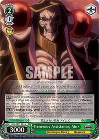 Generous Assistance, Ainz - Nazarick: Tomb of the Undead Vol.3 Extra Booster - Weiss Schwarz card