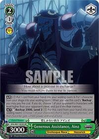 Generous Assistance, Ainz (HR) - Nazarick: Tomb of the Undead Vol.3 Extra Booster - Weiss Schwarz card
