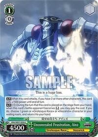 Unconcealed Frustration, Ainz - Nazarick: Tomb of the Undead Vol.3 Extra Booster - Weiss Schwarz card