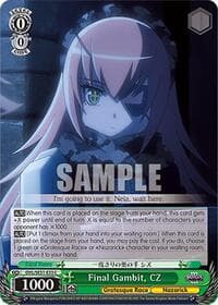 Final Gambit, CZ - Nazarick: Tomb of the Undead Vol.3 Extra Booster - Weiss Schwarz card