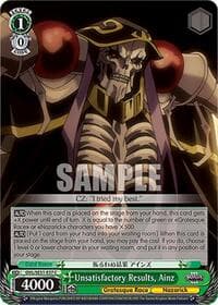 Unsatisfactory Results, Ainz - Nazarick: Tomb of the Undead Vol.3 Extra Booster - Weiss Schwarz card