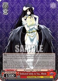Dedicated Solely to You, Albedo - Nazarick: Tomb of the Undead Vol.3 Extra Booster - Weiss Schwarz card