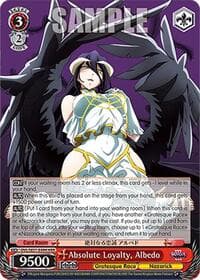 Absolute Loyalty, Albedo (HRR) - Nazarick: Tomb of the Undead Vol.3 Extra Booster - Weiss Schwarz card