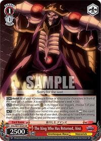 The King Who Has Returned, Ainz (HR) - Nazarick: Tomb of the Undead Vol.3 Extra Booster - Weiss Schwarz card