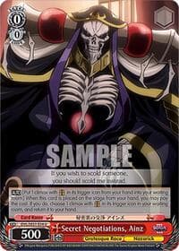Secret Negotiations, Ainz - Nazarick: Tomb of the Undead Vol.3 Extra Booster - Weiss Schwarz card