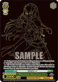 Precision Shooting, CZ (PR+) (Foil) - Nazarick: Tomb of the Undead Vol.3 Extra Booster - Weiss Schwarz card