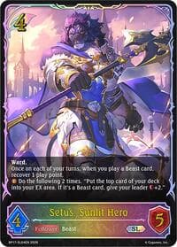 Setus, Sunlit Hero (SL) - BP17: Convergent Destinies - Shadowverse: Evolve card