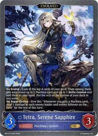 Tetra, Serene Sapphire (Evolved) - P10EN (Foil) - BP17: Convergent Destinies - Shadowverse: Evolve card