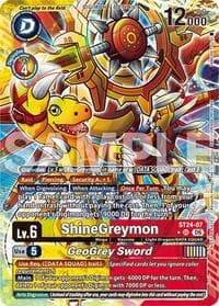ShineGreymon // GeoGrey Sword (Dual Revolution Release Event Winner) - Dual Revolution Release Event Cards - Digimon Card Game card