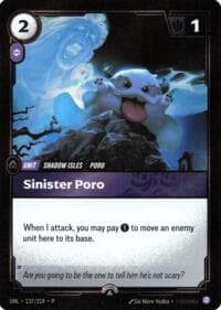 Sinister Poro - Riftbound Organized Play Promotional Cards - Riftbound: League of Legends Trading Card Game card