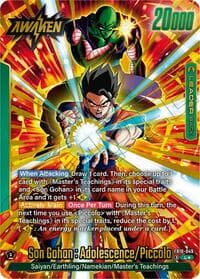 Son Gohan : Youth/Piccolo // Son Gohan : Adolescence/Piccolo (Alternate Art) - Cross Force - Dragon Ball Super: Fusion World card